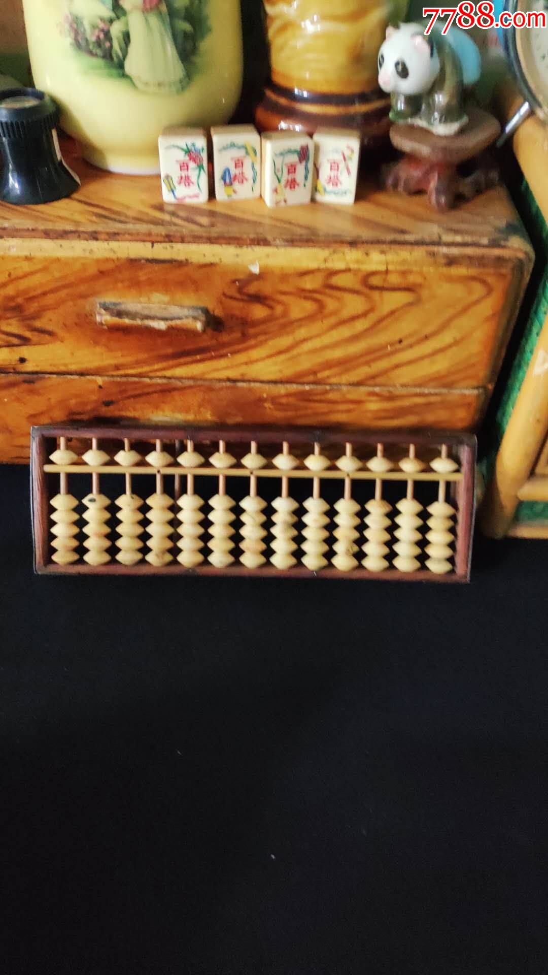 上世纪60-70年代13档骨质老算盘民俗怀旧老物品.