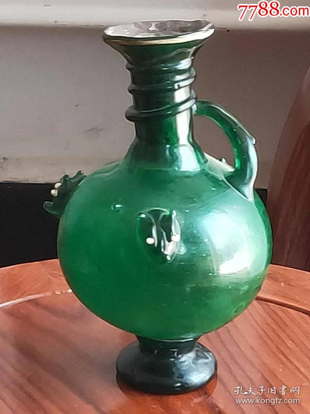 清代老琉璃【三羊开泰】尊瓶,尺寸13-8厘米_价格3000元【郑莎朗】_第1