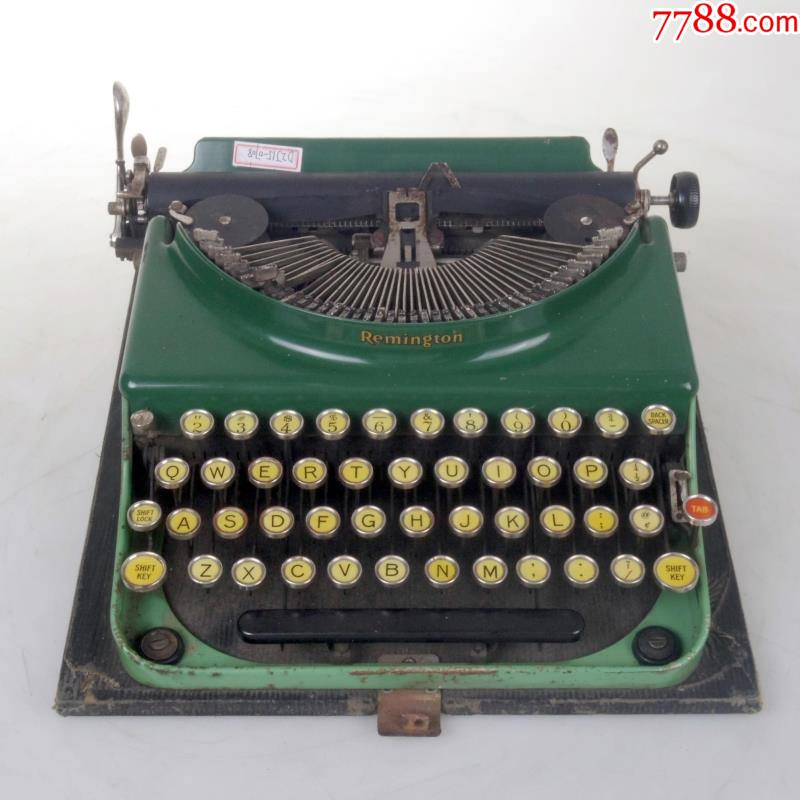 美国古董打字机雷明顿remington3型机械英文打字机功能正常