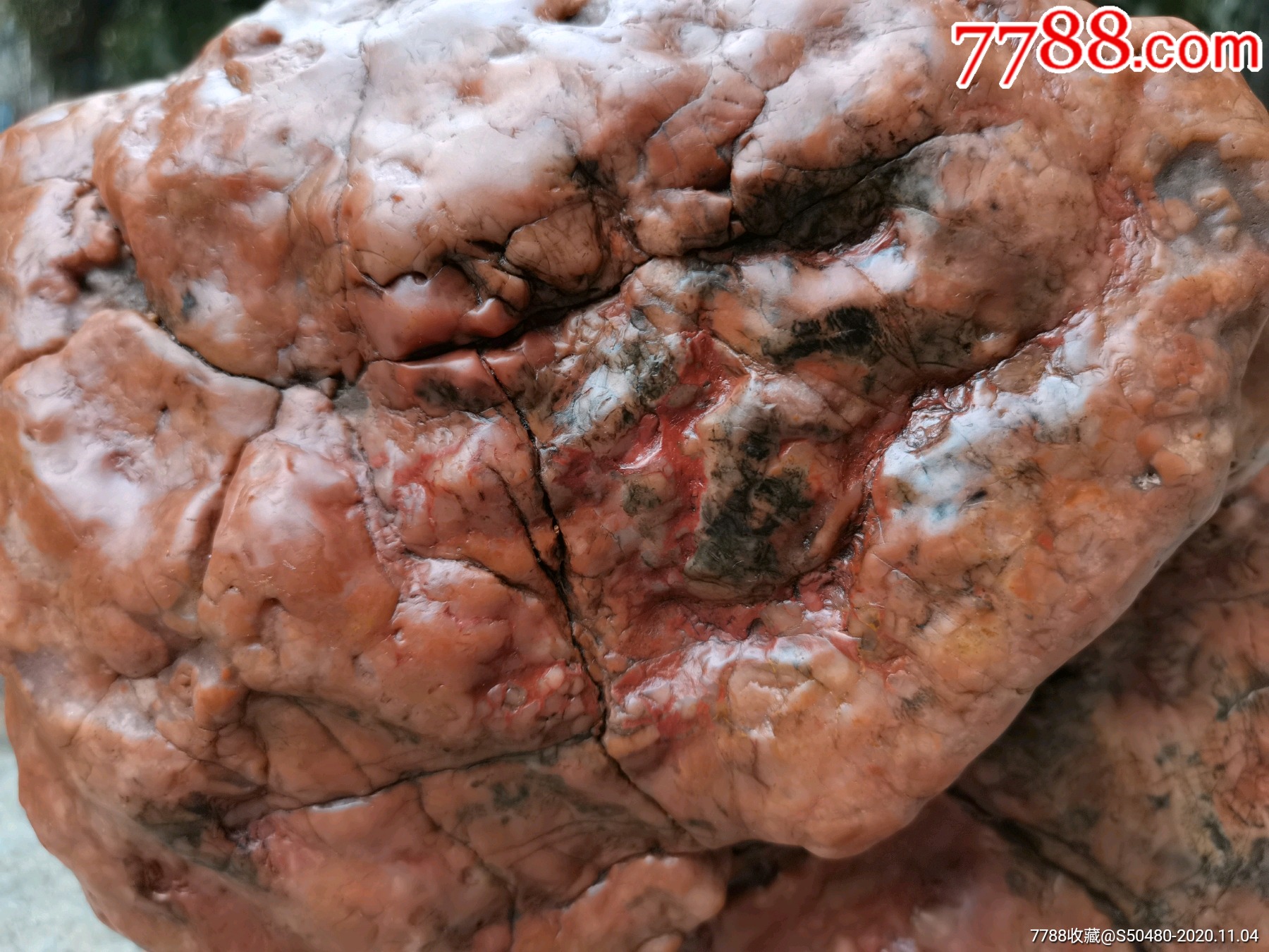 奇石观赏石天然戈壁肉色玛瑙原石沙漠漆内蒙阿拉善大滩玛瑙