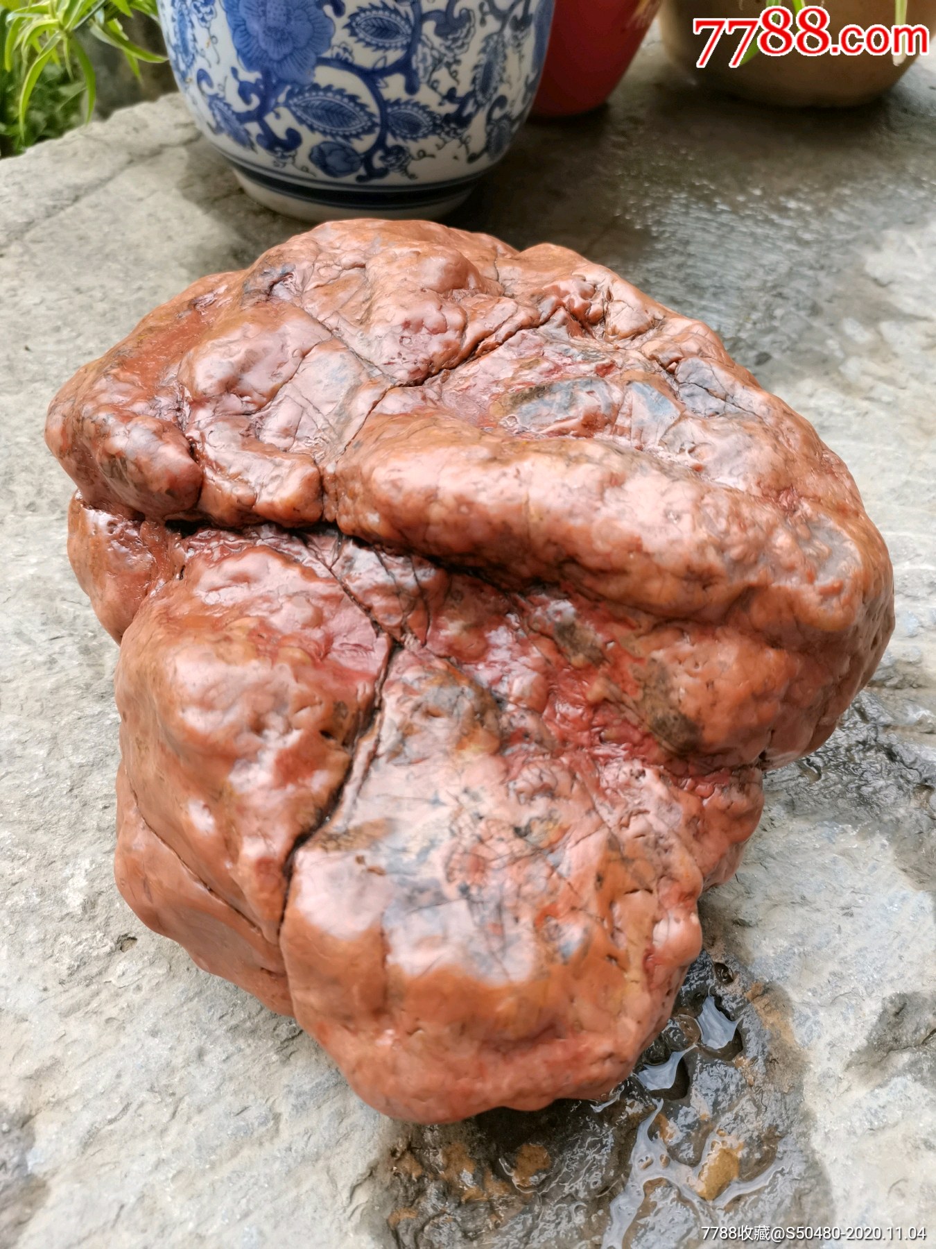 奇石观赏石天然戈壁肉色玛瑙原石沙漠漆内蒙阿拉善大滩玛瑙