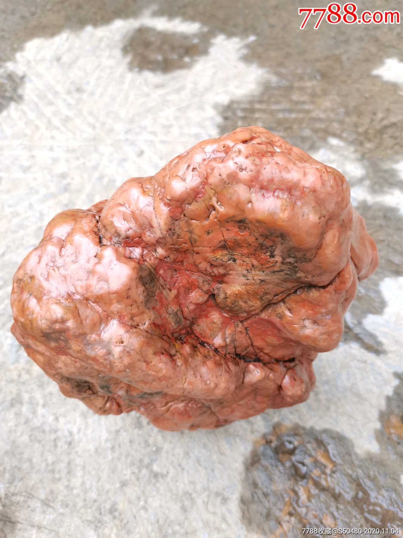 奇石观赏石天然戈壁肉色玛瑙原石沙漠漆内蒙阿拉善大滩玛瑙