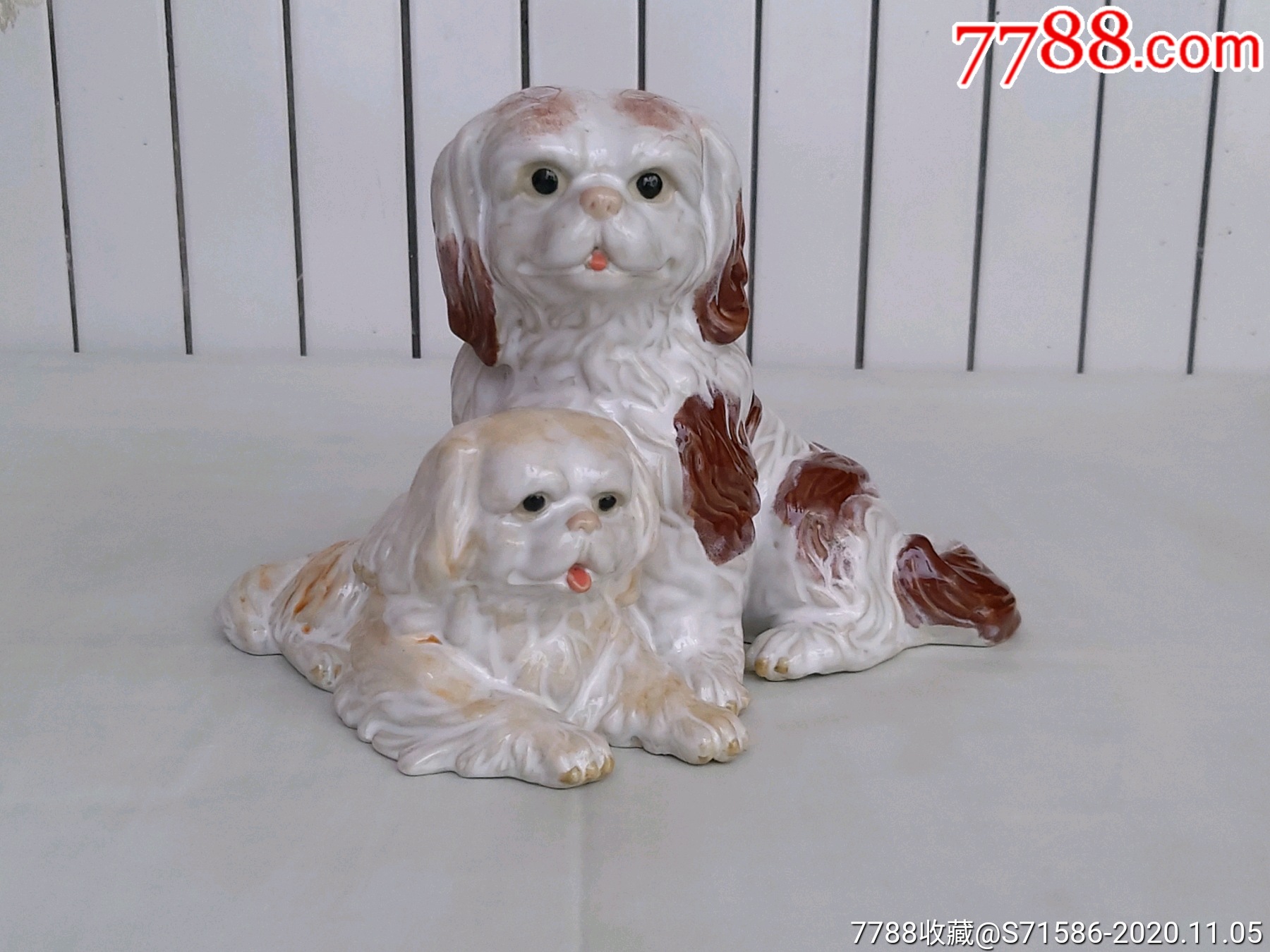 90年代石湾窑大师吴祥坚生肖狗摆件(旺丁旺财)_第1张_7788陶瓷