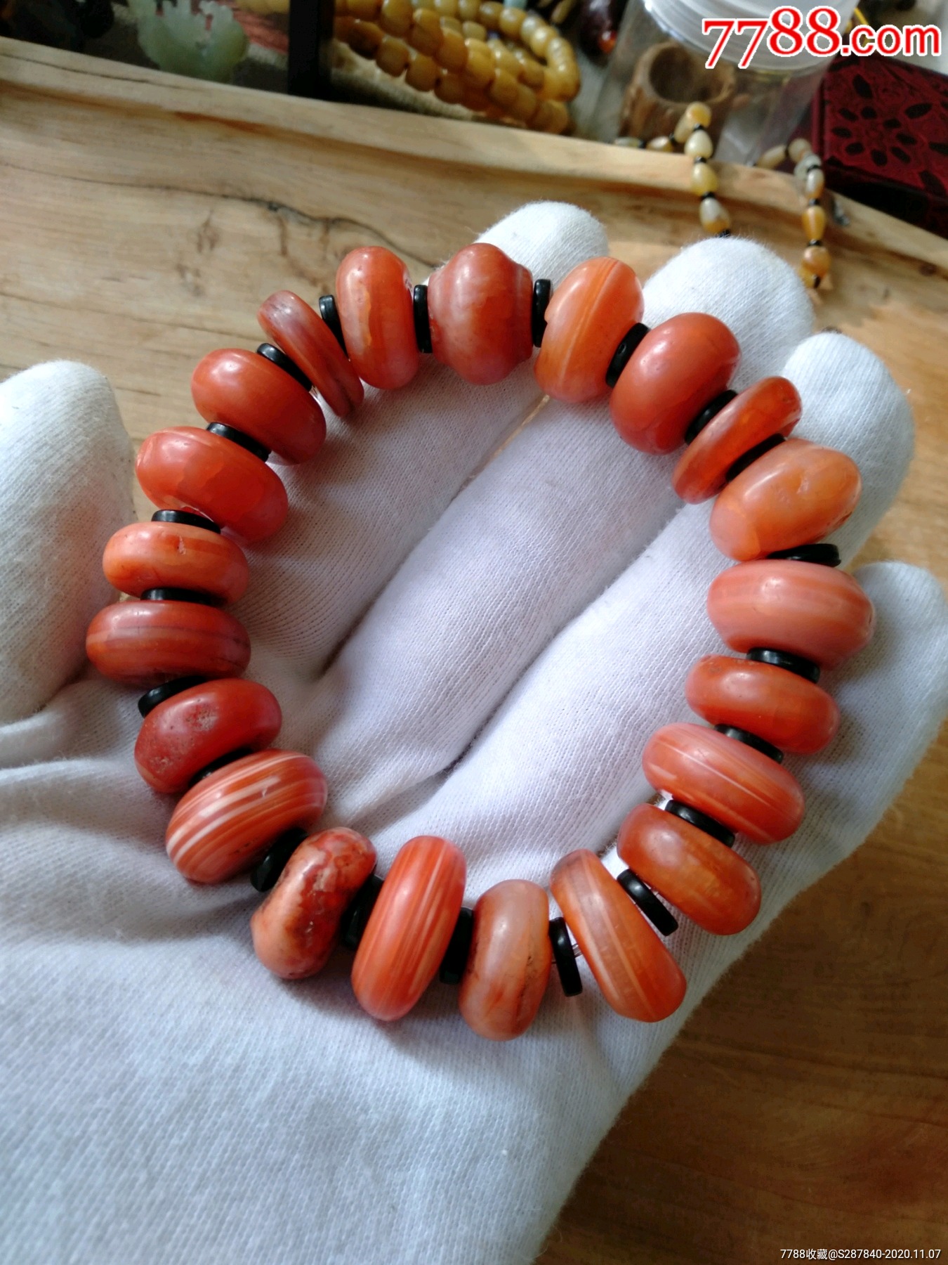 藏传老甘南玛瑙手串