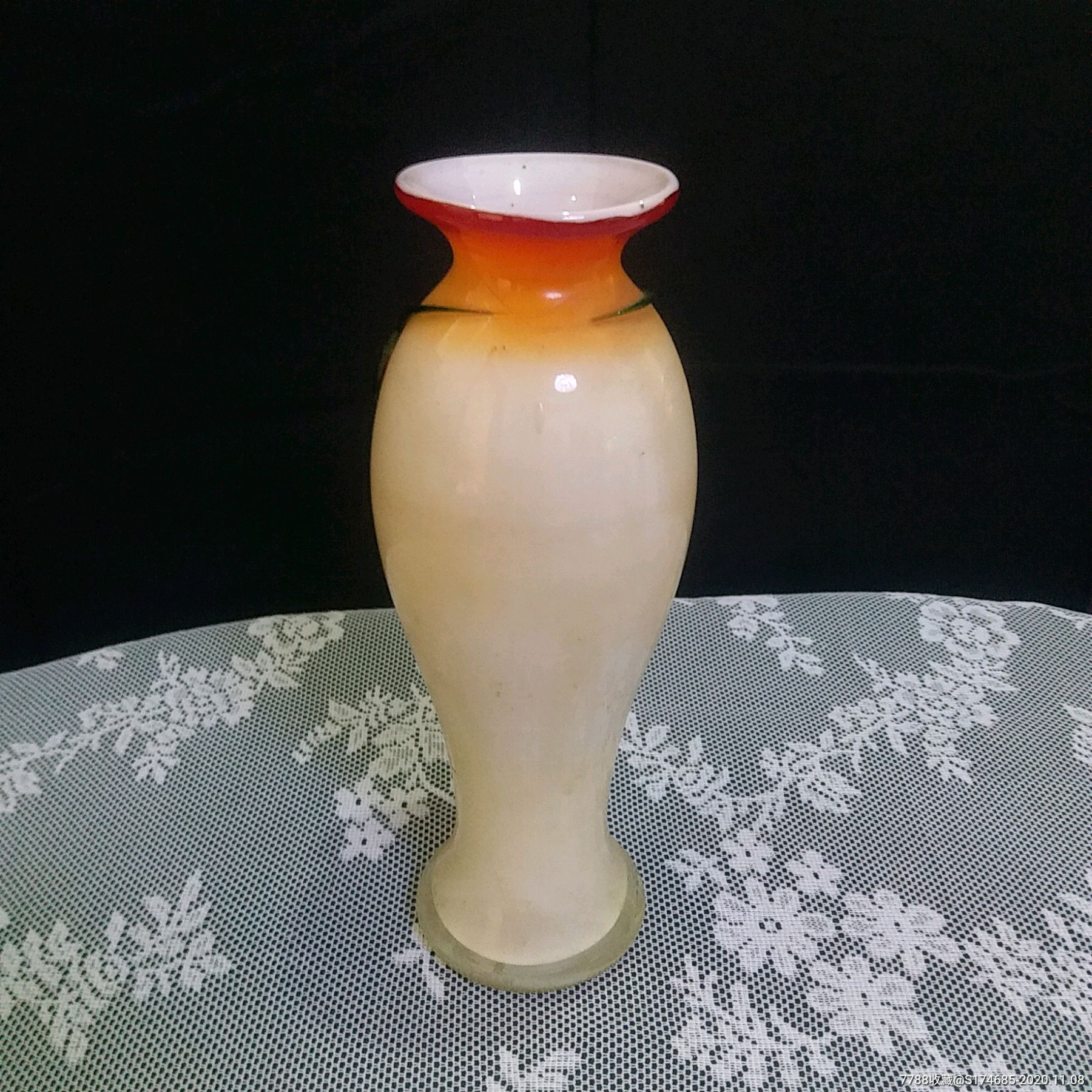 老琉璃瓶老花瓶老花插