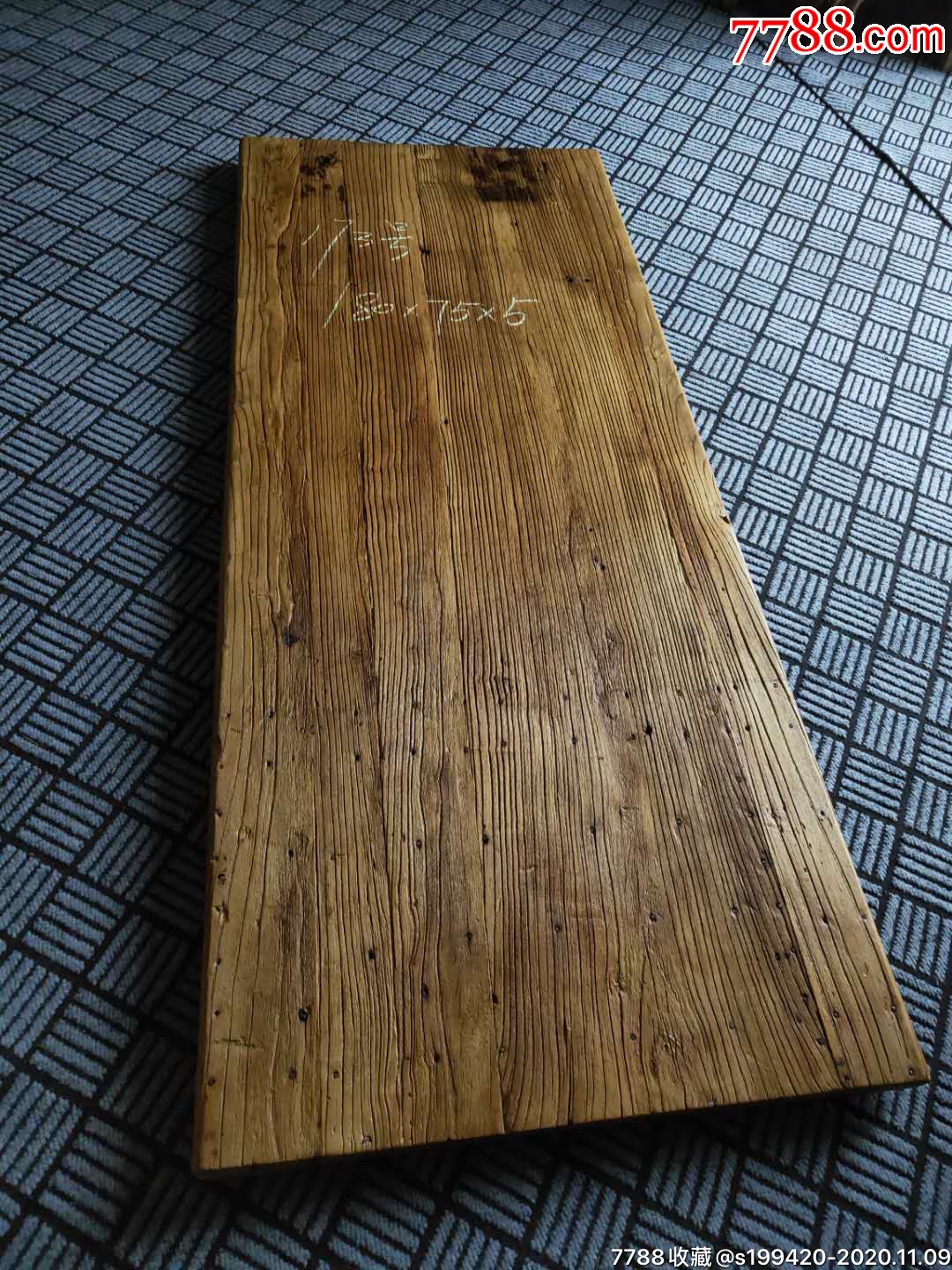 精品老榆木风化大台面精选上乘百年风化老料打制而成纹理清晰漂亮已