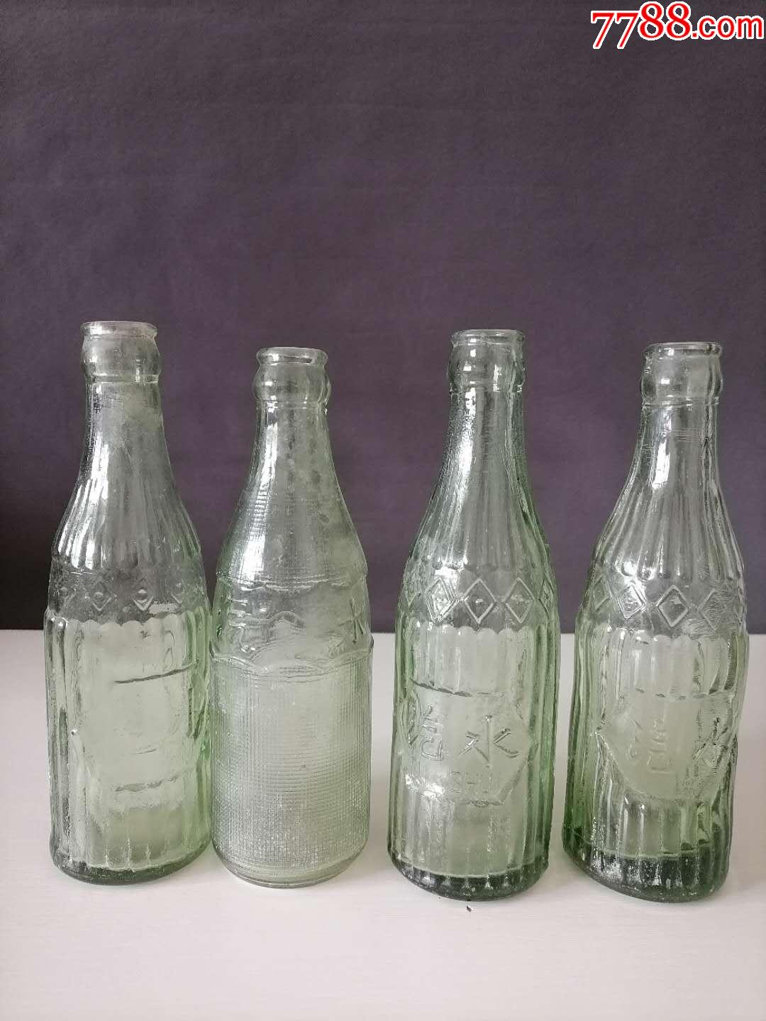 怀旧老物件60年代汽水饮料瓶4个_玻璃器皿_图片价格_收藏回收_7788