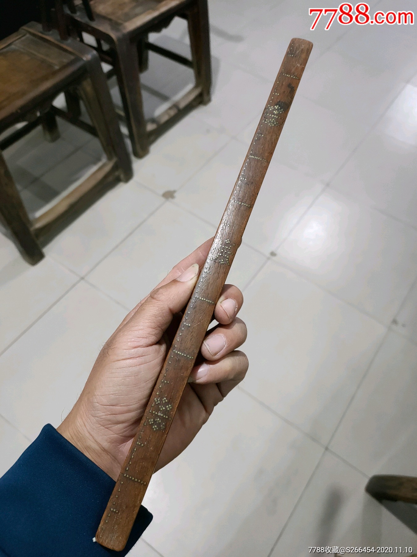 清代黄花梨木尺