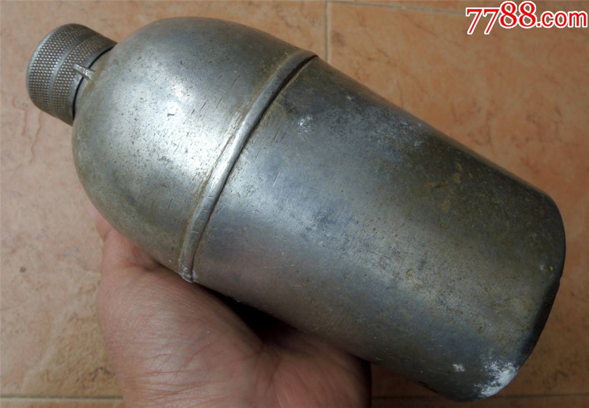 战争收藏2011-抗战远征军滇军特有仿美式m1942厚料全铝军水壶465g