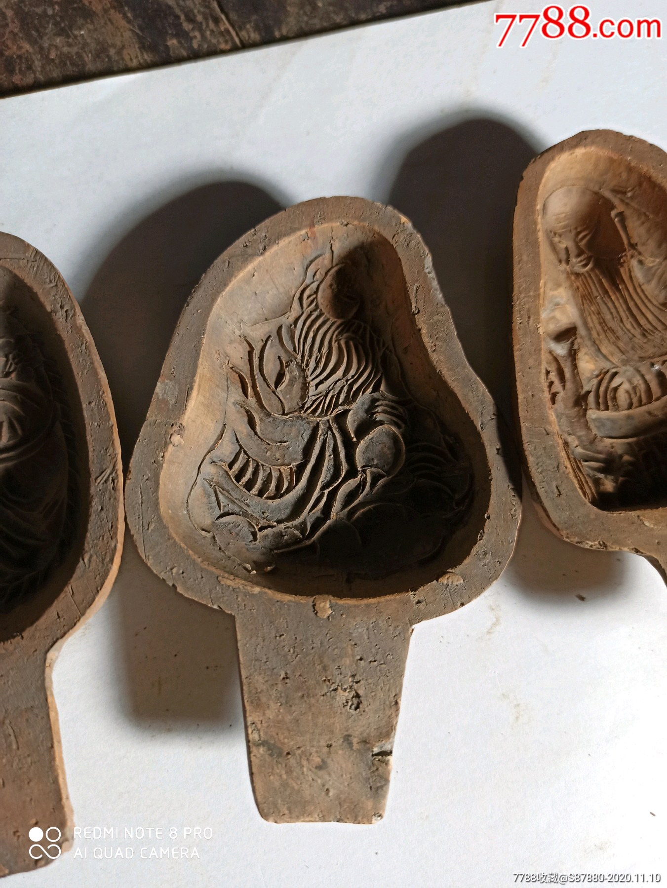 民国陶制福禄寿人物糕点印模