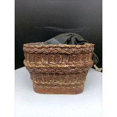 民国竹刻鹌鹑圈,鹌鹑袋子