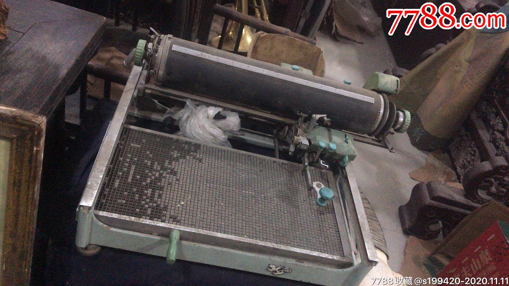 建国初双鸽牌铅字打印机带2800个左右铅字包老包真