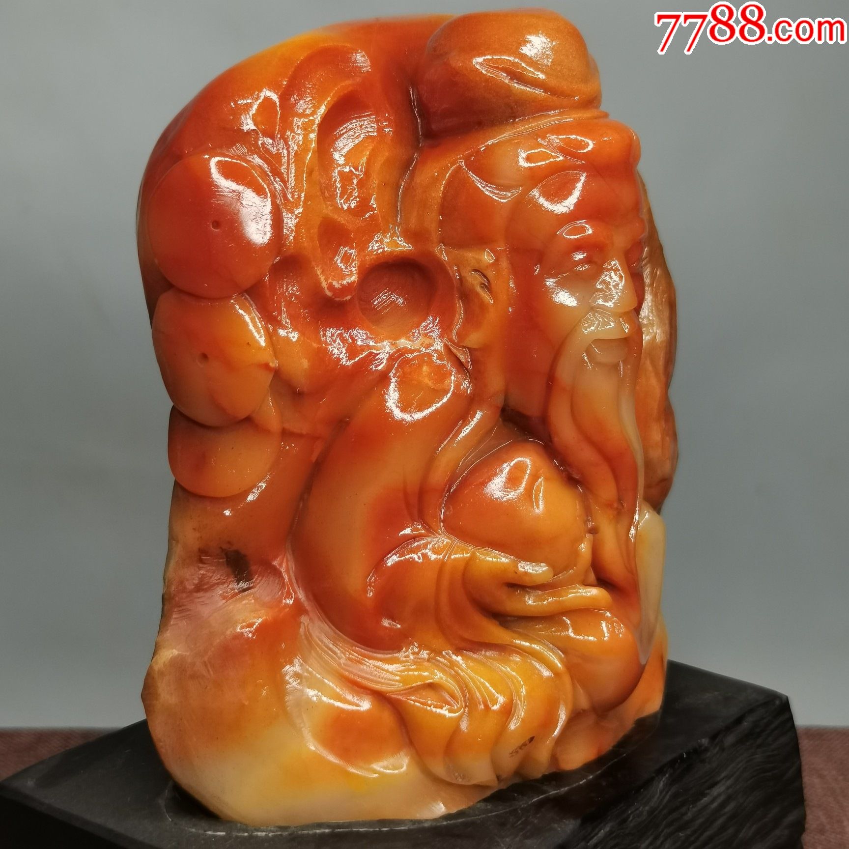 寿山石芙蓉石寿星人物把件