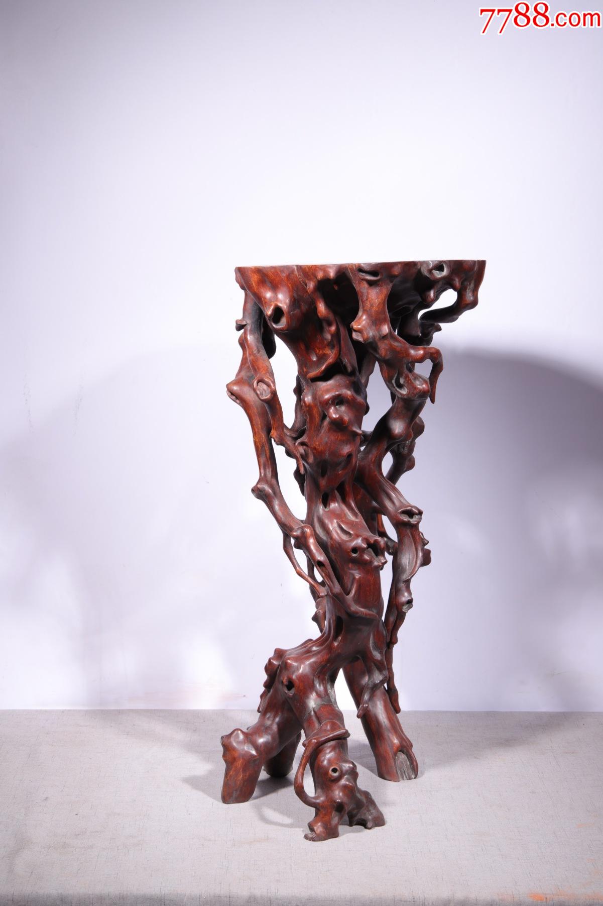 龙眼木根雕_木雕摆件_御泓山房家具【7788木艺】