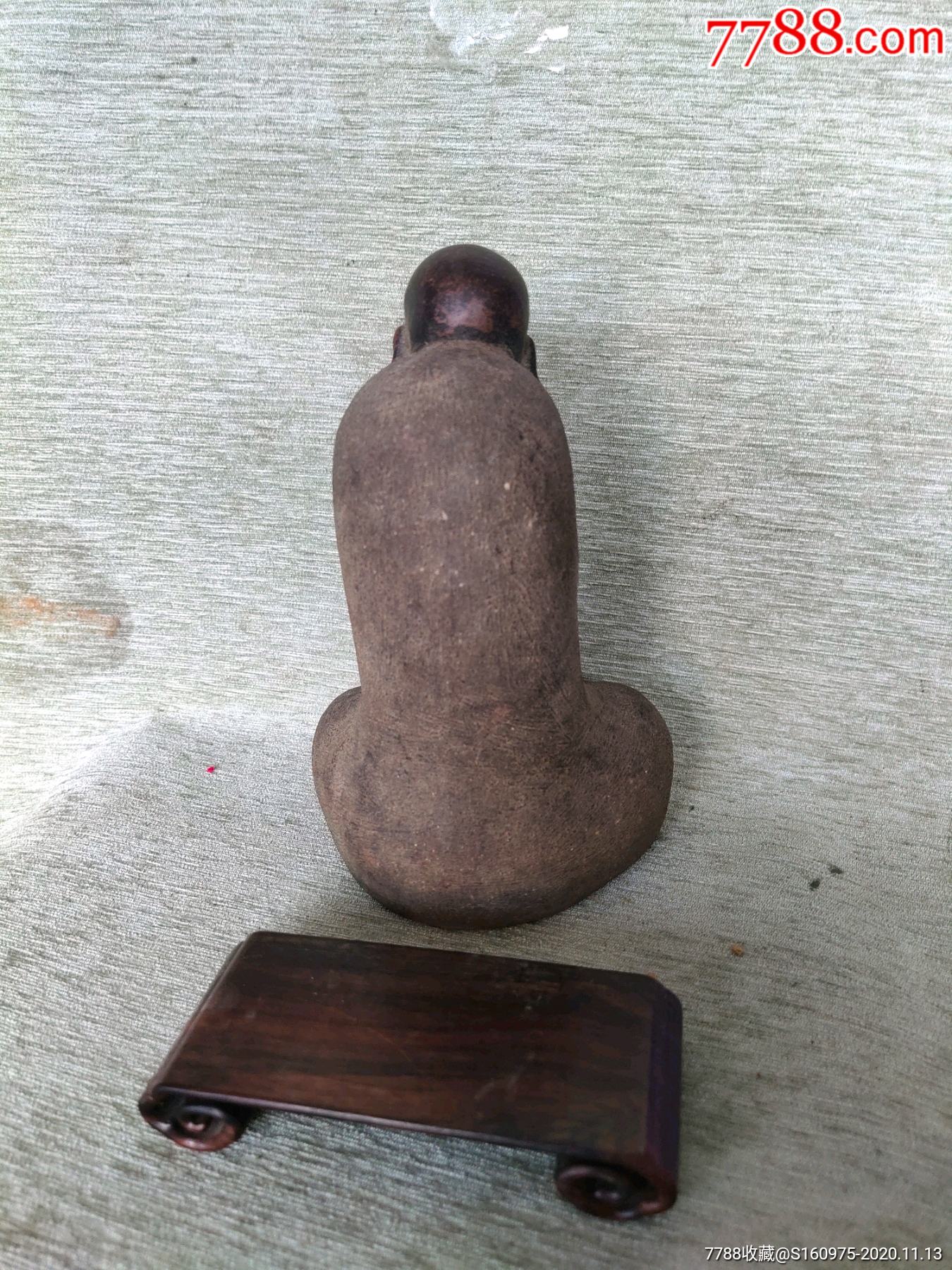 漂亮陈明远款紫砂达摩祖师像,11.5*8.5*18cm