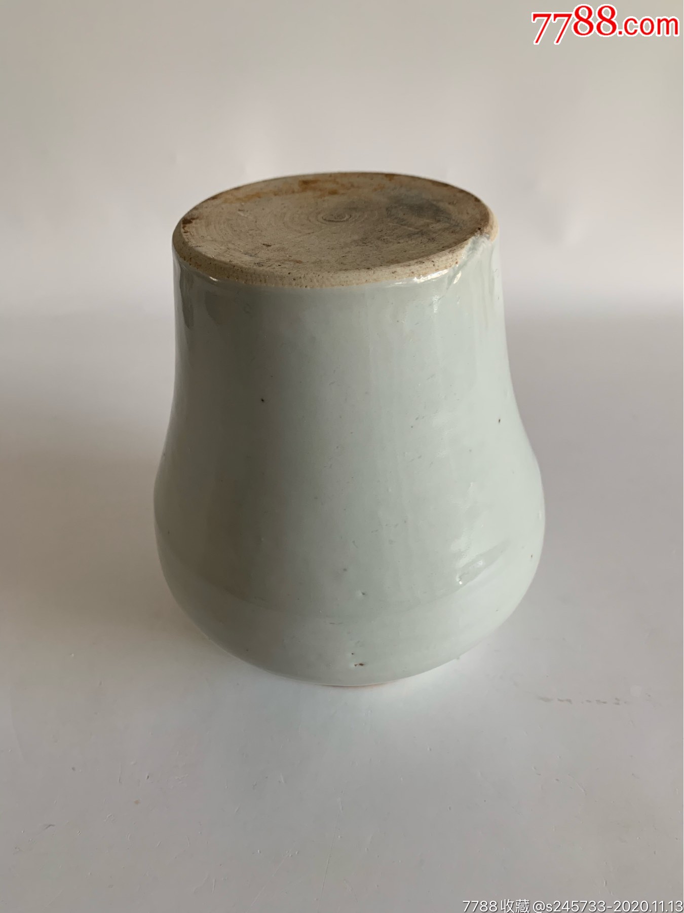 清代早期顺治白釉罐