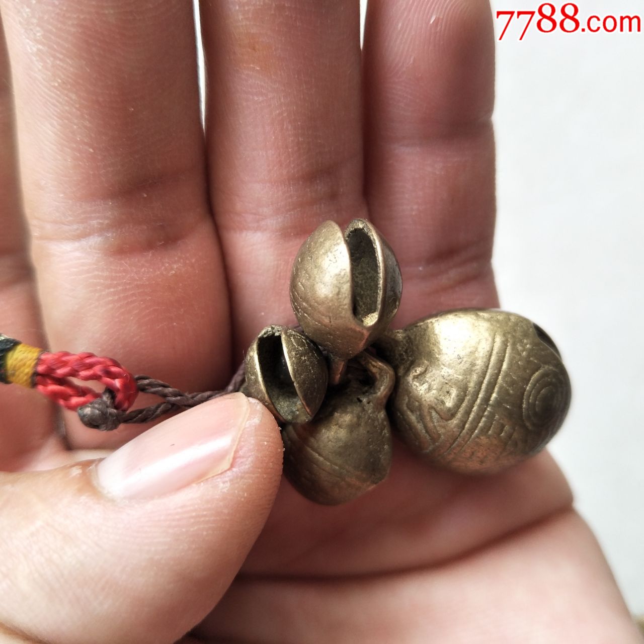 清代漂亮的小铜铃铛五个.包老包快不议价