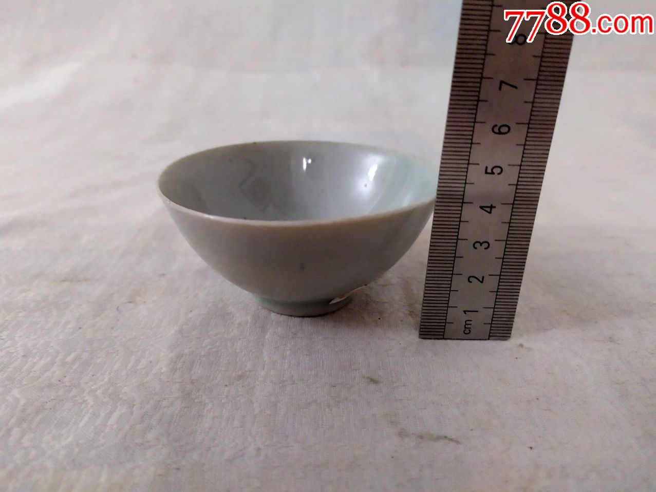 6343全品清代豆青釉小茶碗