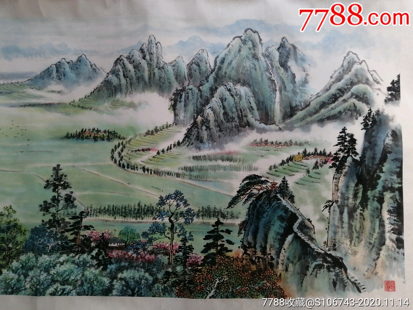 大幅山水写意画原作)-山水国画原作-7788字画网