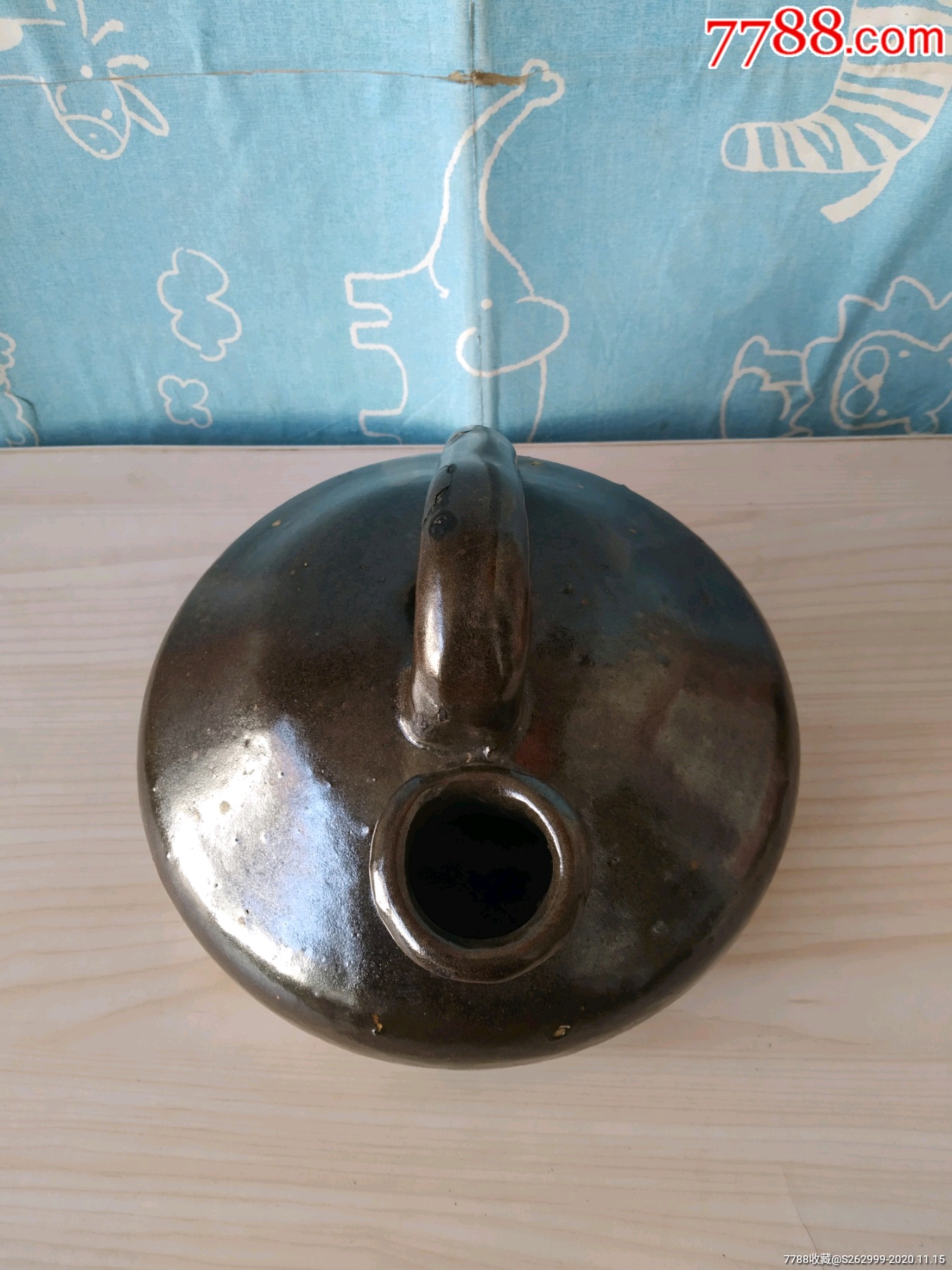 老黑釉夜壶虎子黑瓷夜壶