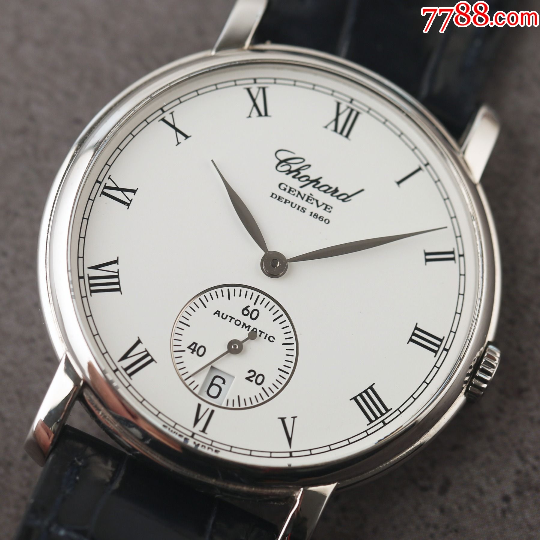 瑞士贵族名表肖邦手表经典luc系列18k白金材质公价近9万复古风格