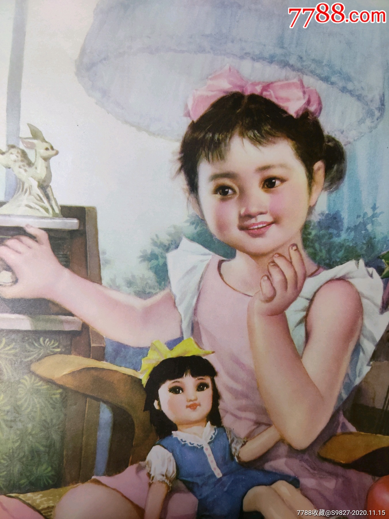 怀旧儿童老年画小喇叭又响啦(苹果,收音机)