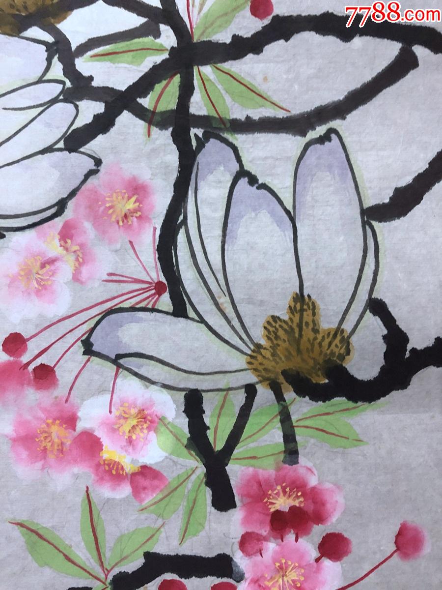 书画9734【李建民】花鸟画,玉兰花