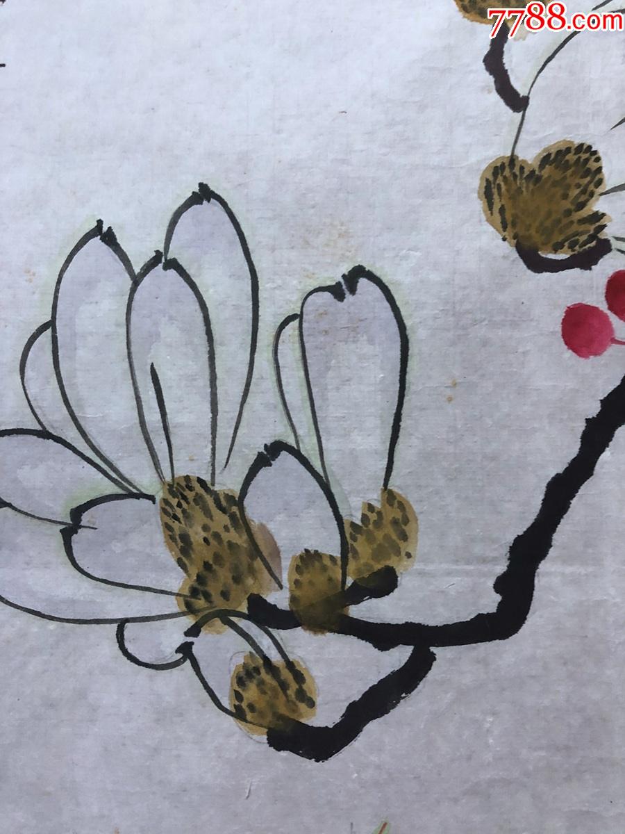 书画9734【李建民】花鸟画,玉兰花
