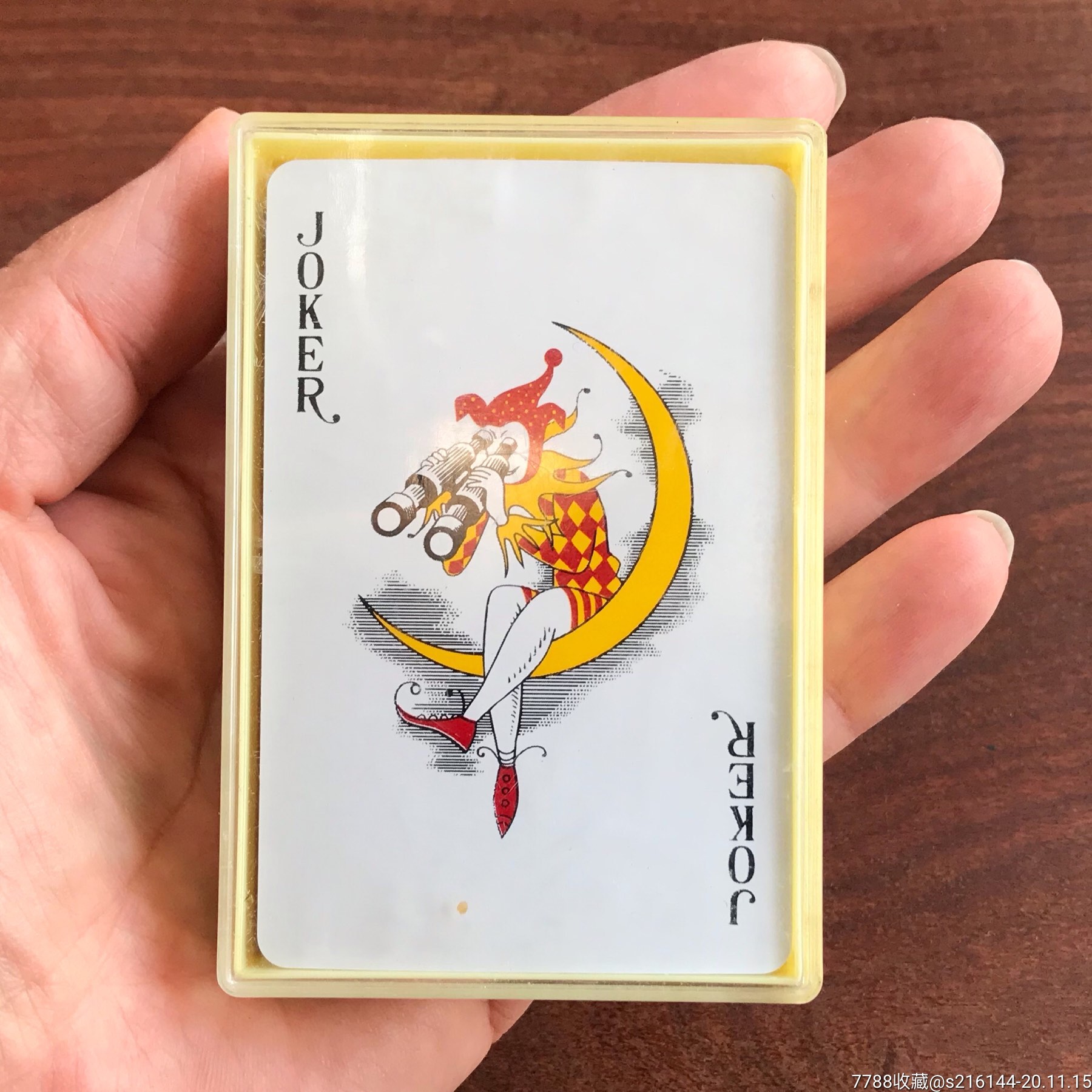 塑料盒装塑光扑克牌/全新未使用