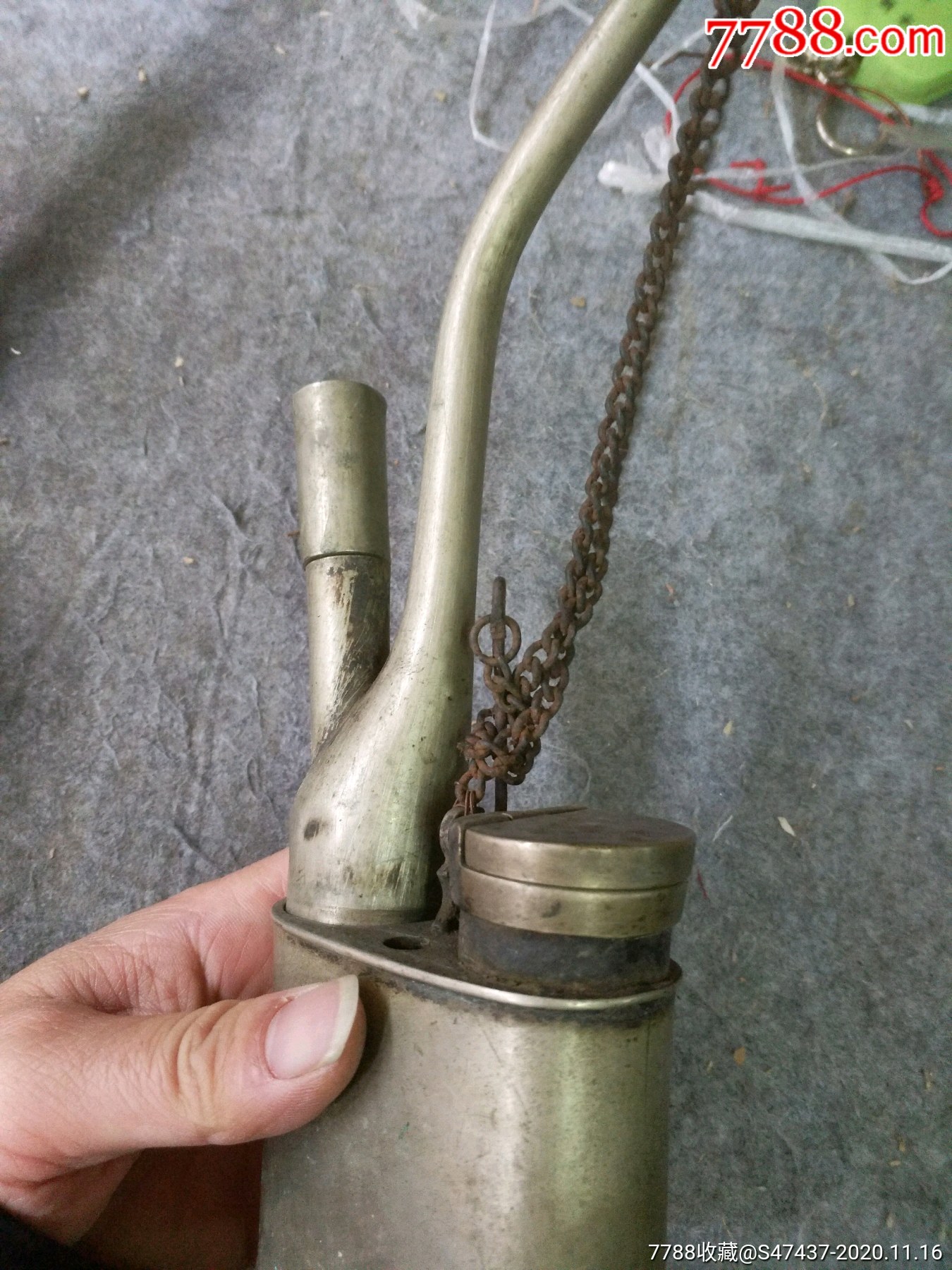 清代白铜烟壶一把