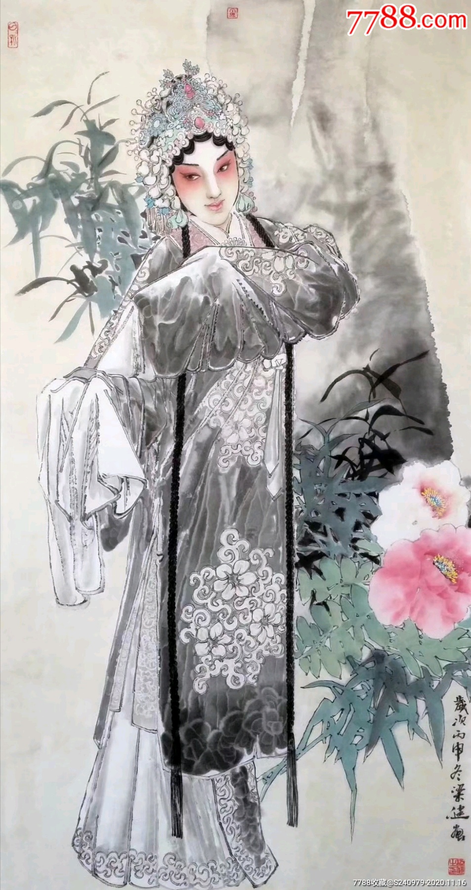 梁健老师人物画,师从何家英【字画真迹馆】_第2张_7788书画网