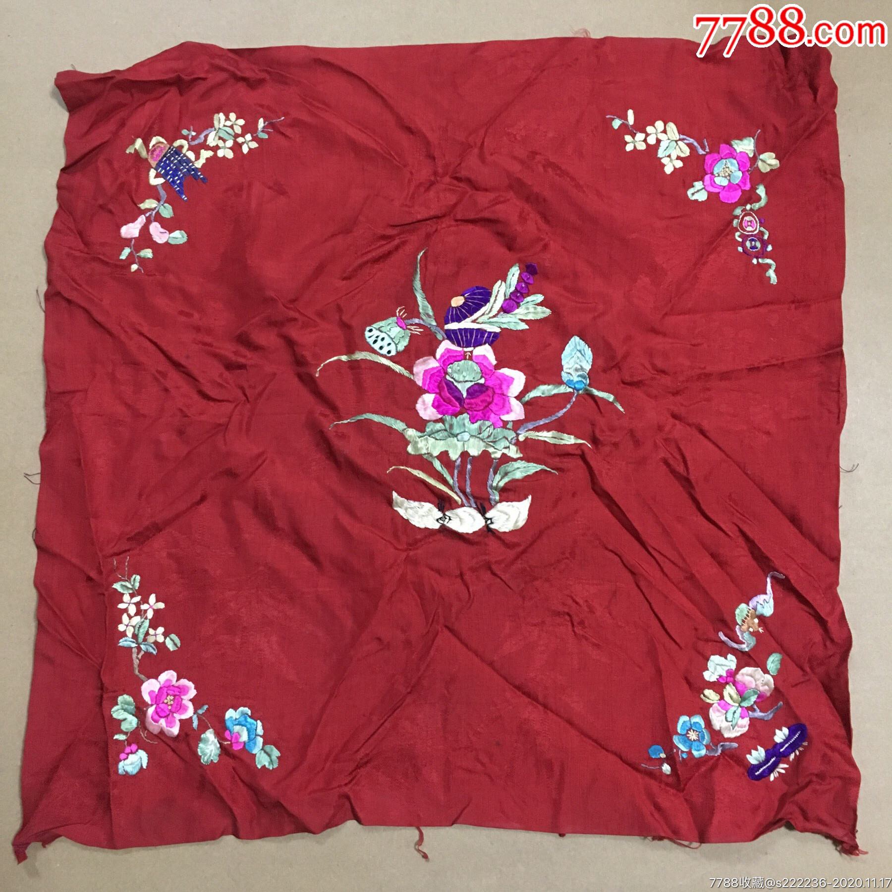 民国时期老绣品一片