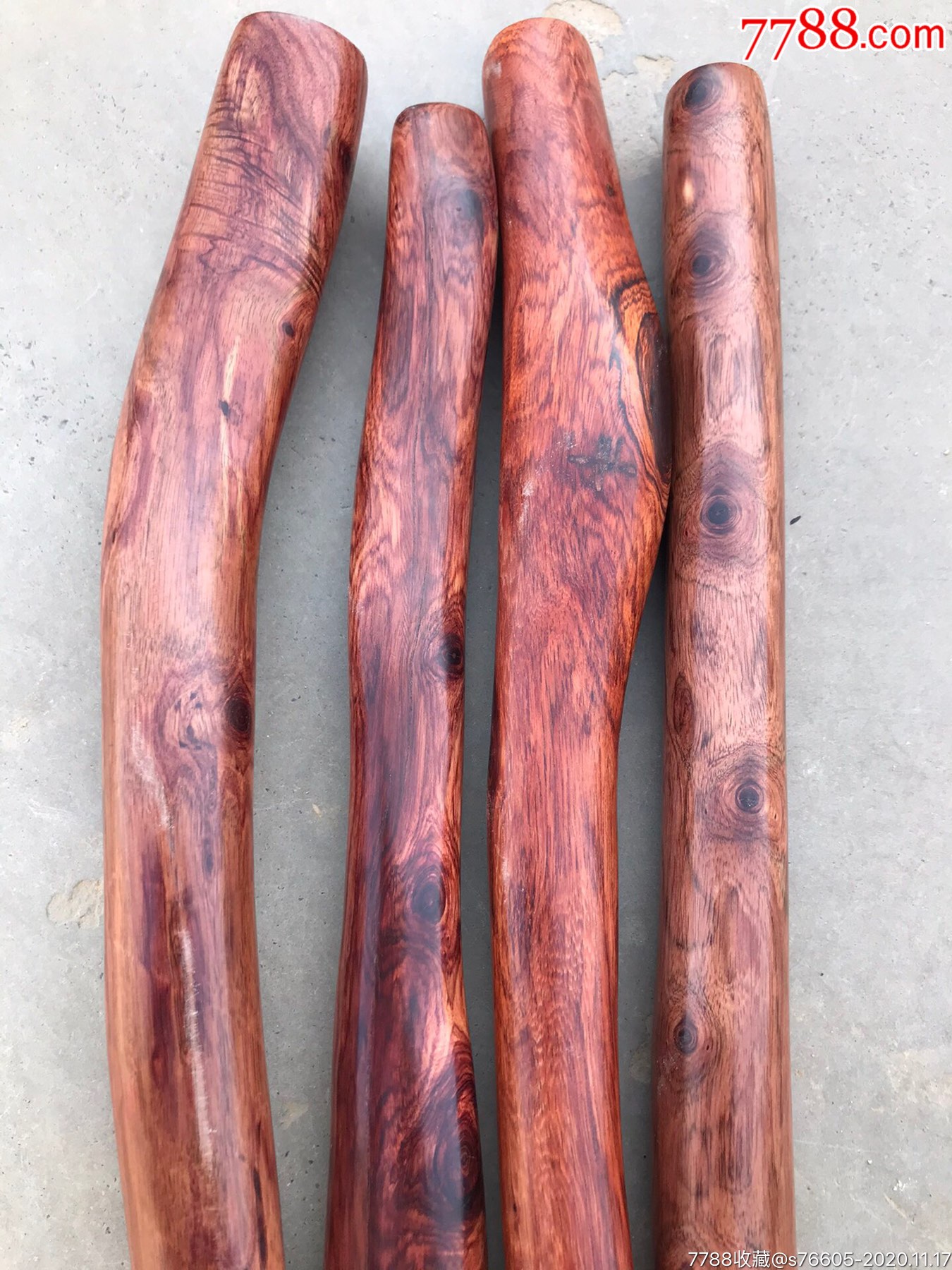 黄花梨木棍四根