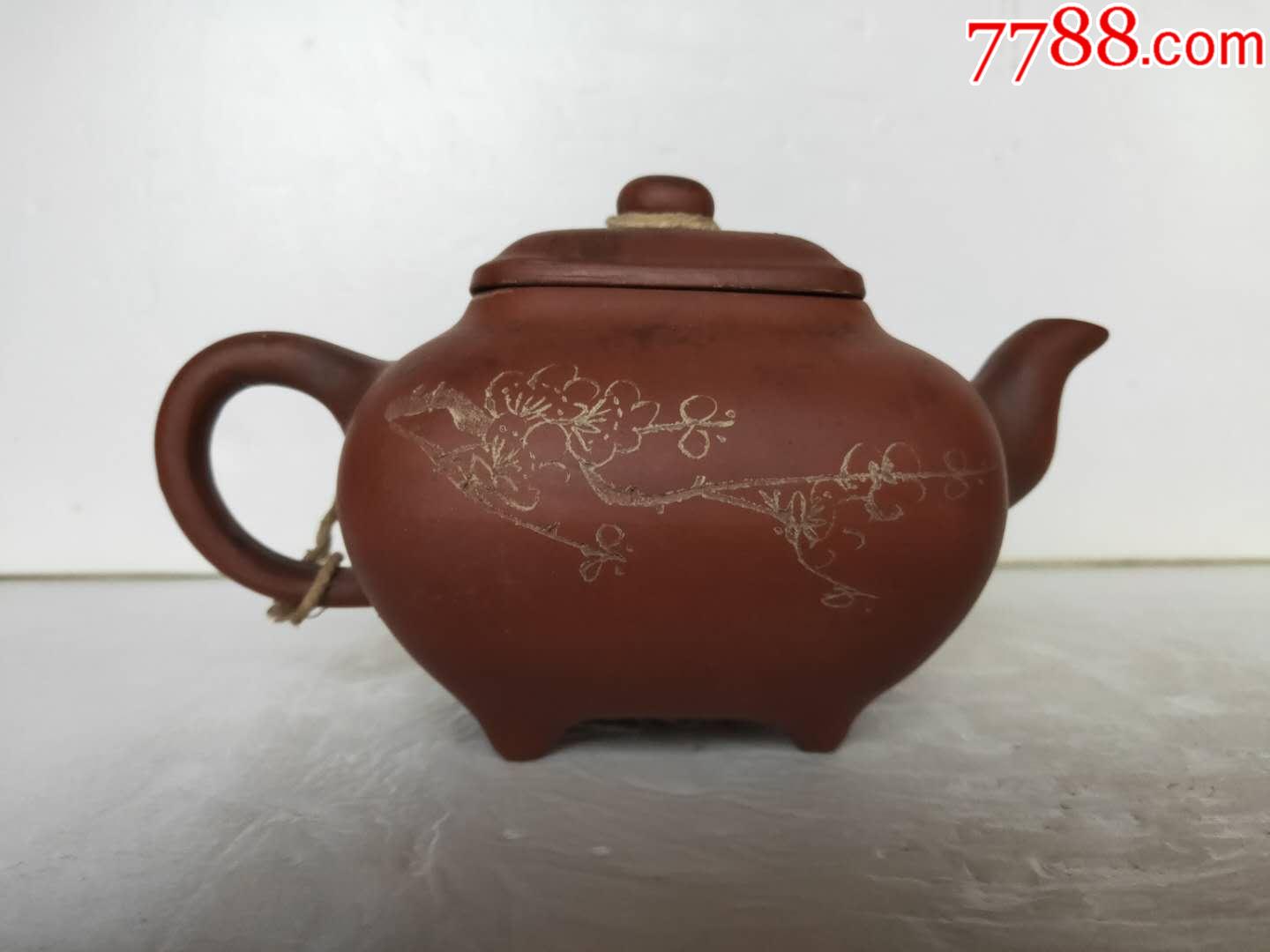 文革名家小石刻紫砂茶壶