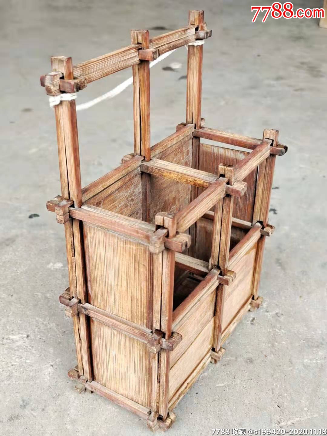 民俗精品老竹制筷子笼尺寸如图保存完好