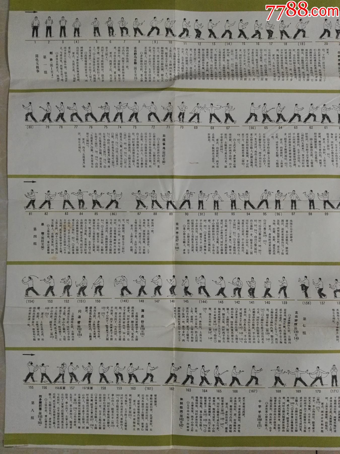 简化太极拳挂图