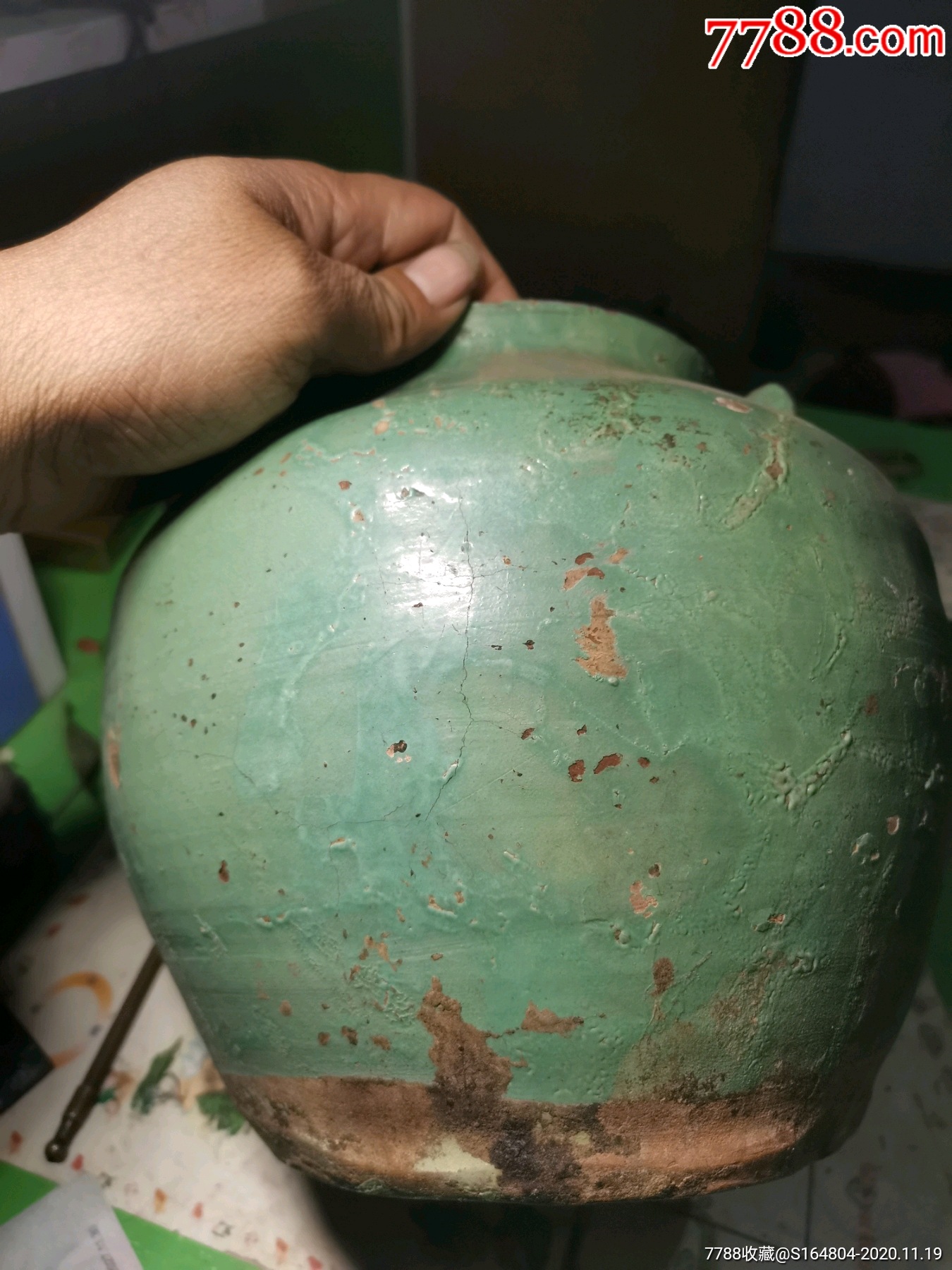 绿釉陶罐子