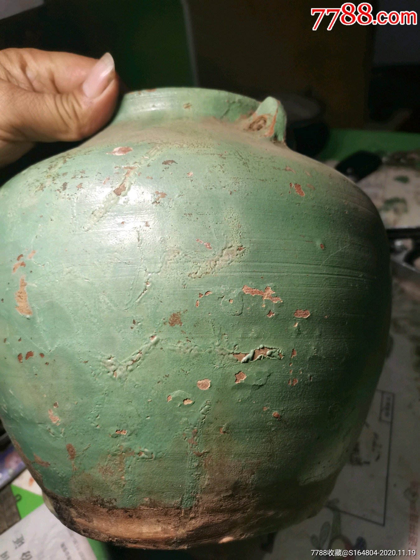 绿釉陶罐子