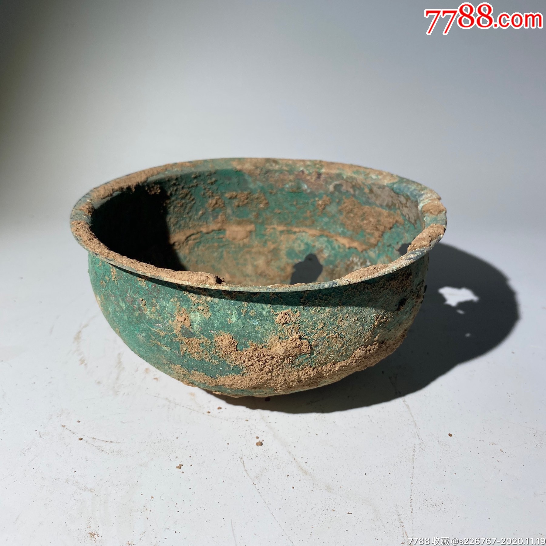 古玩铜器古董战国青铜盆