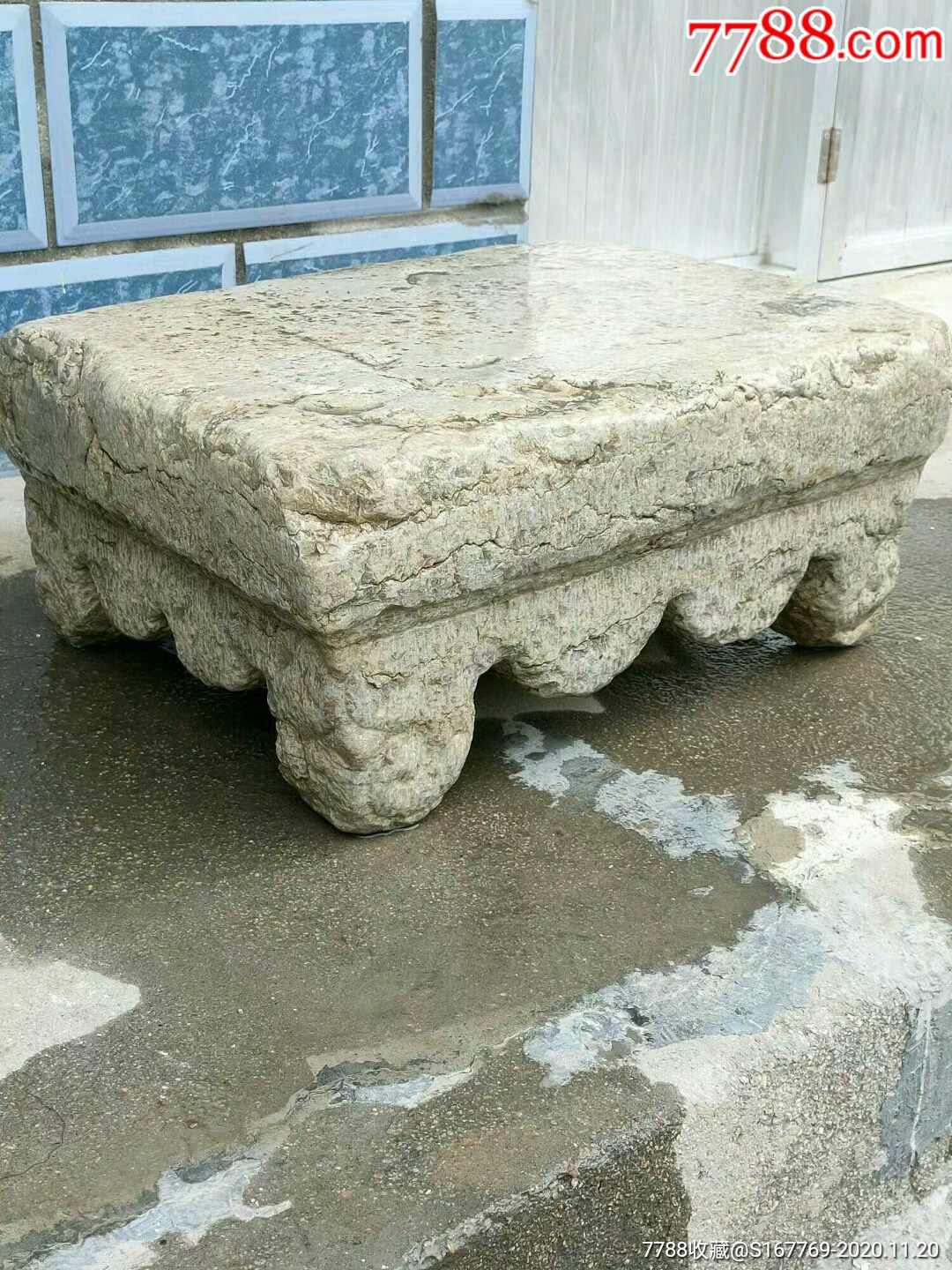 明代石头供桌,四面工,全品包老