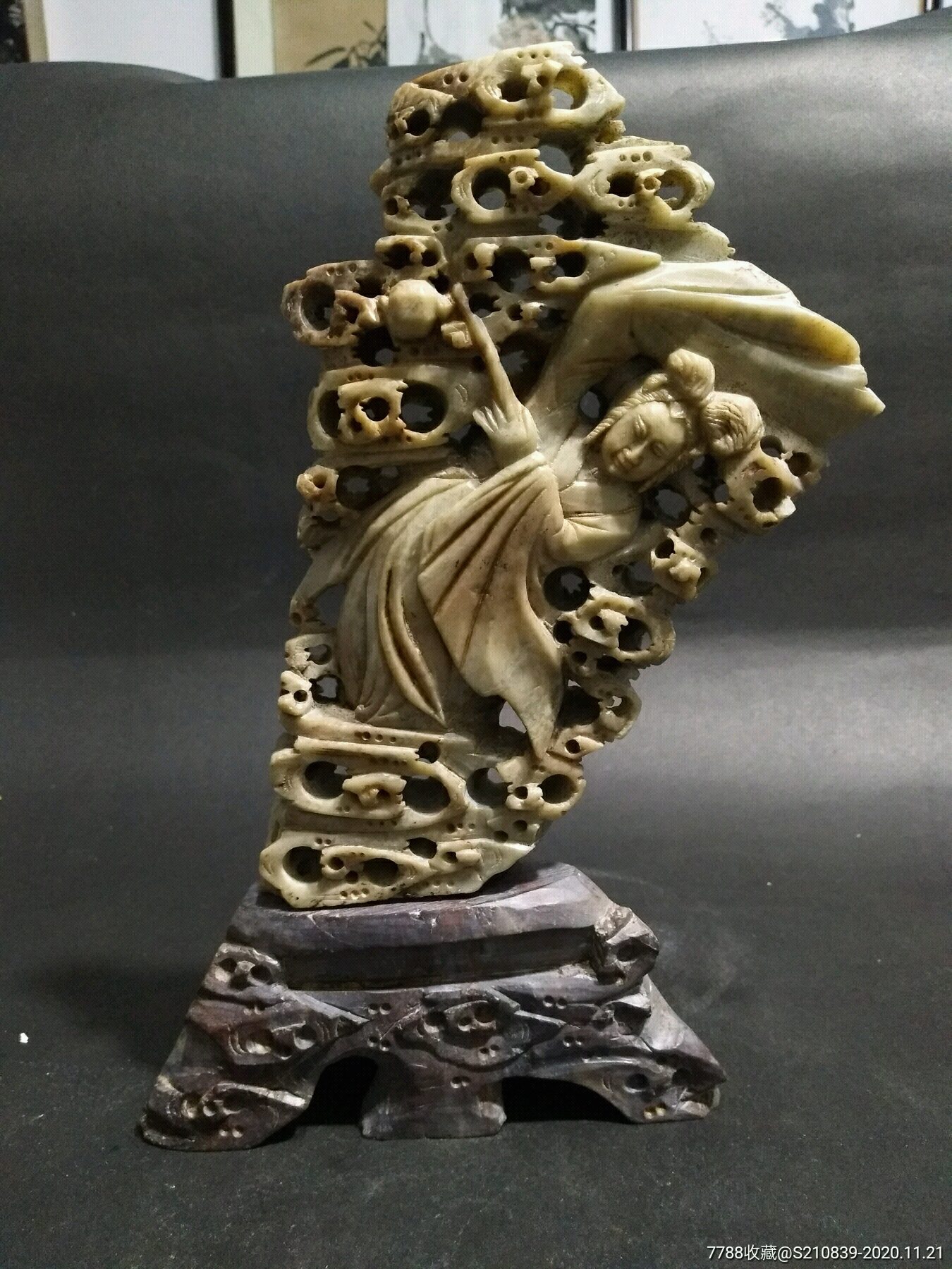 老青田石雕摆件