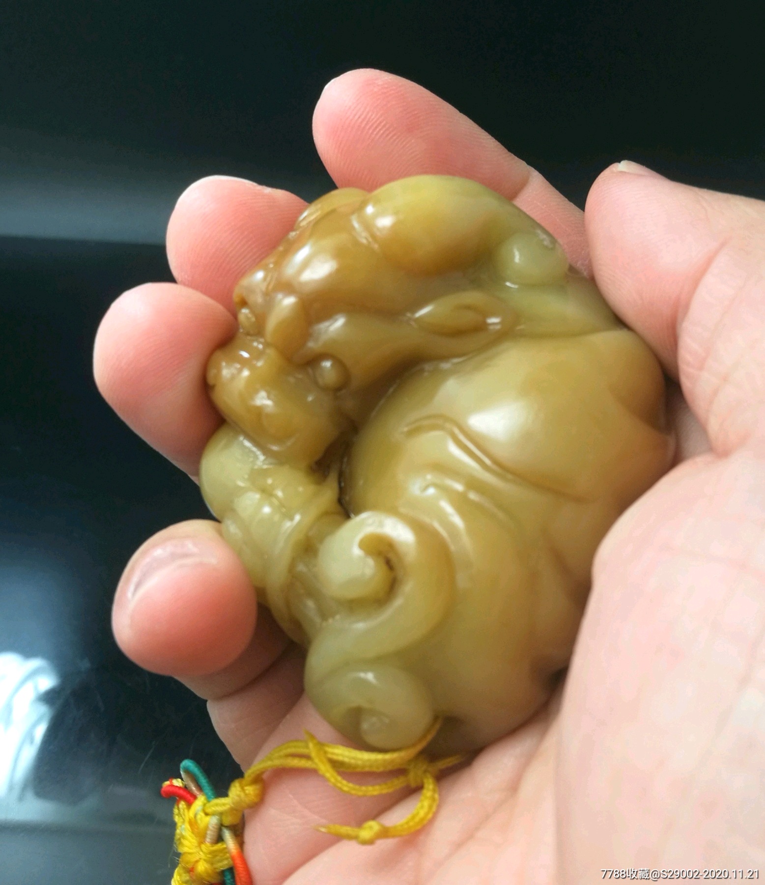 寿山石芙蓉石瑞兽把玩件一元拍