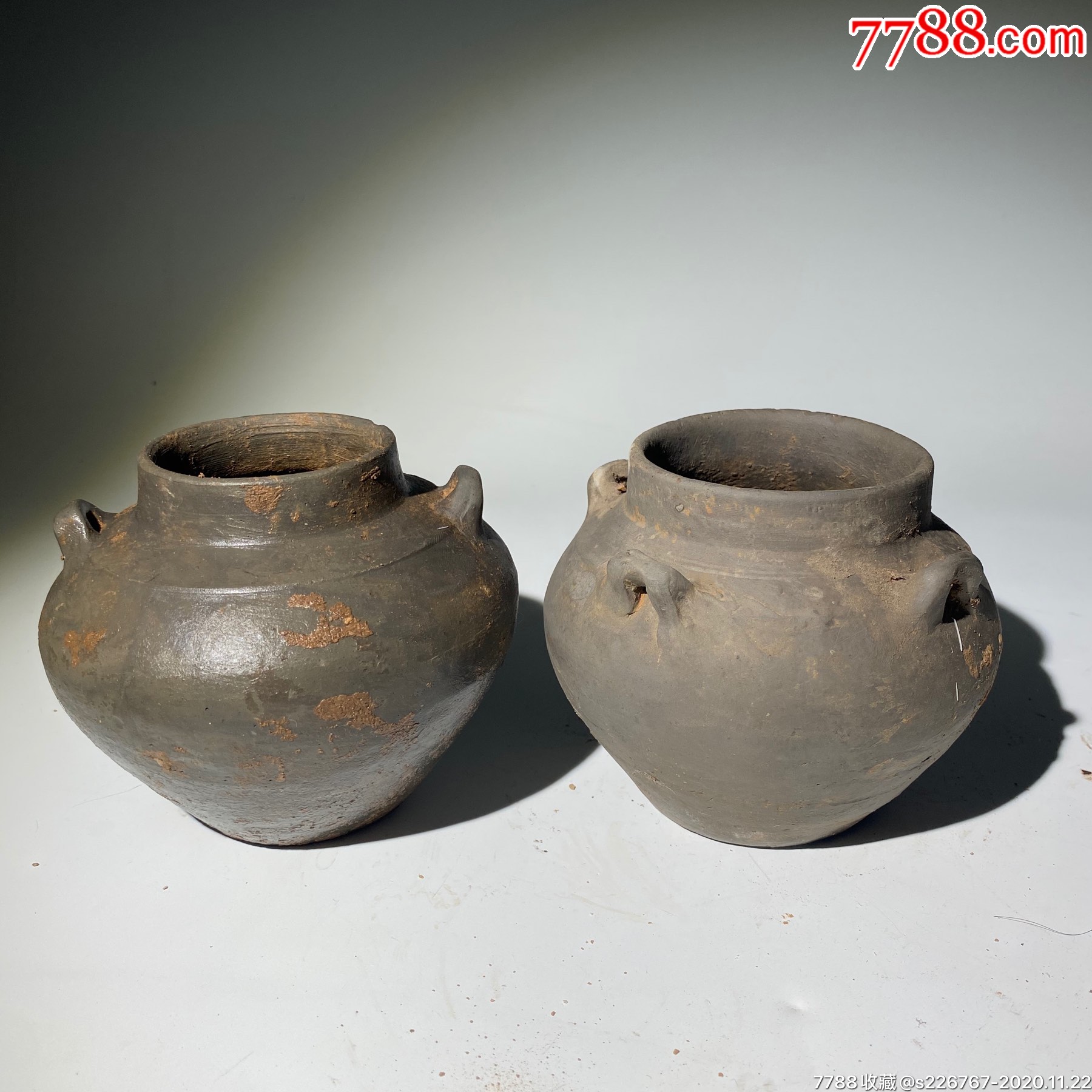 古玩陶器高古陶瓷晋代陶罐