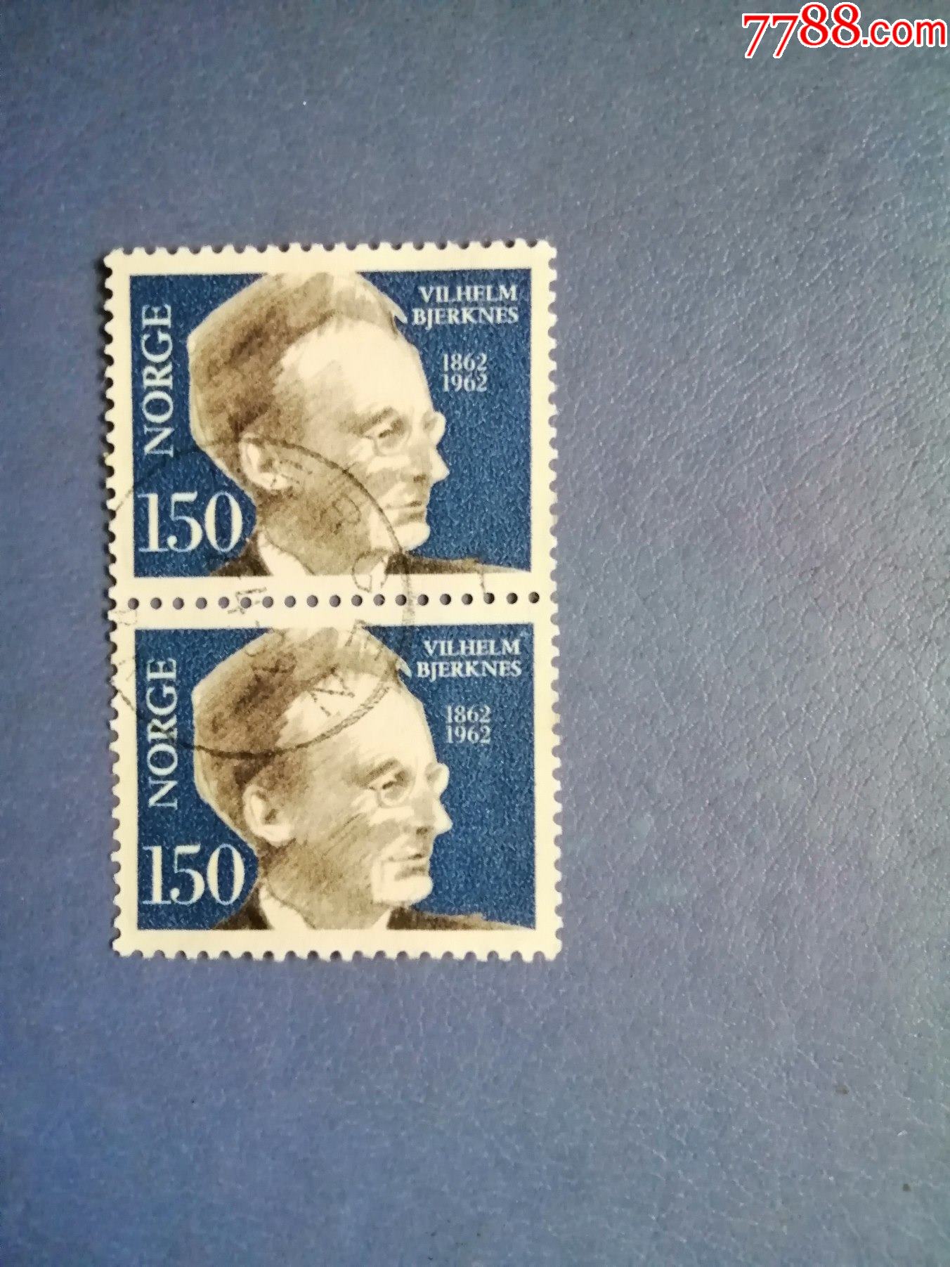 挪威邮票1962年挪威科学家2连(信销票)