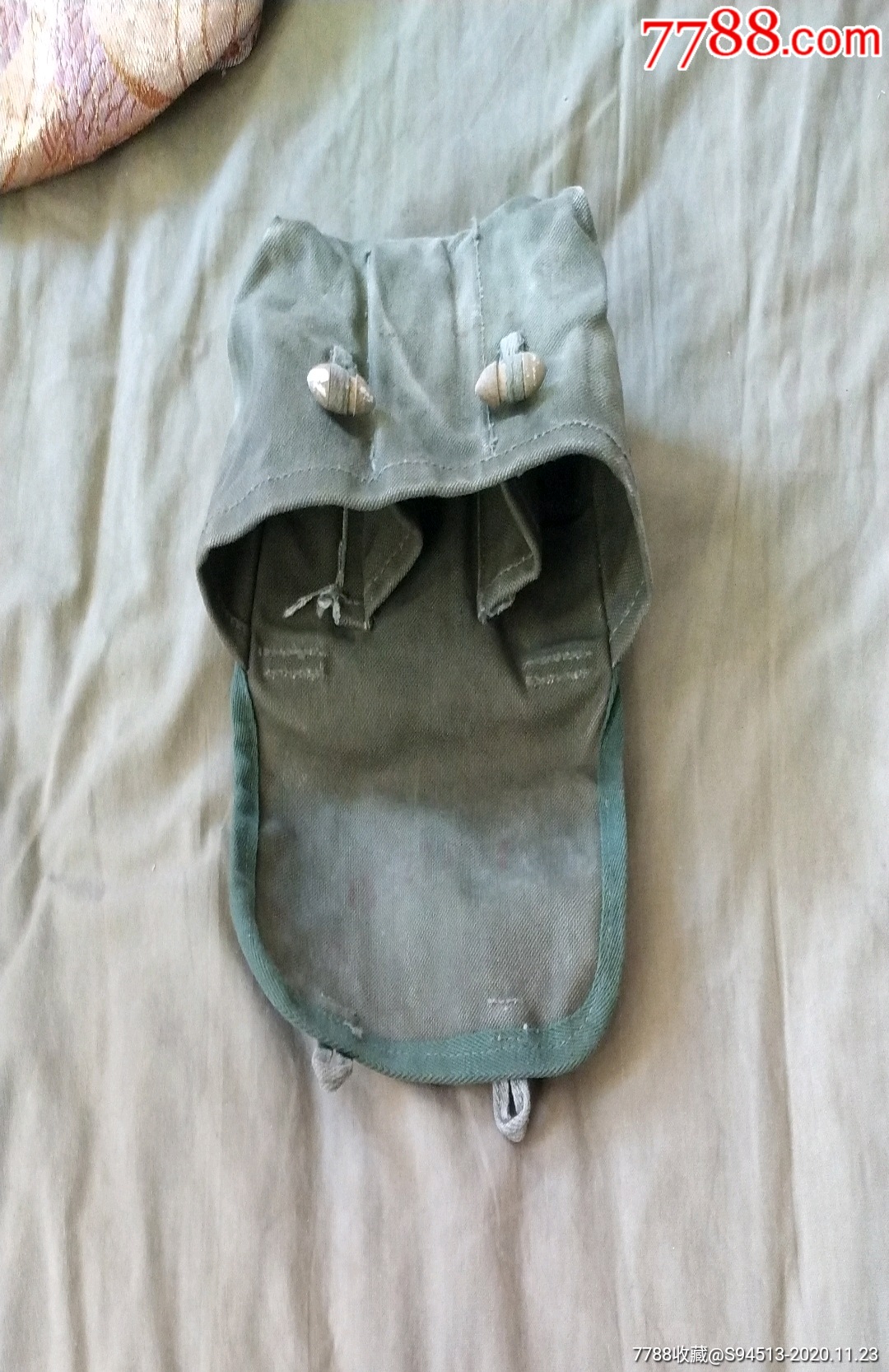 老式帆布腰挂帆布手榴弹袋