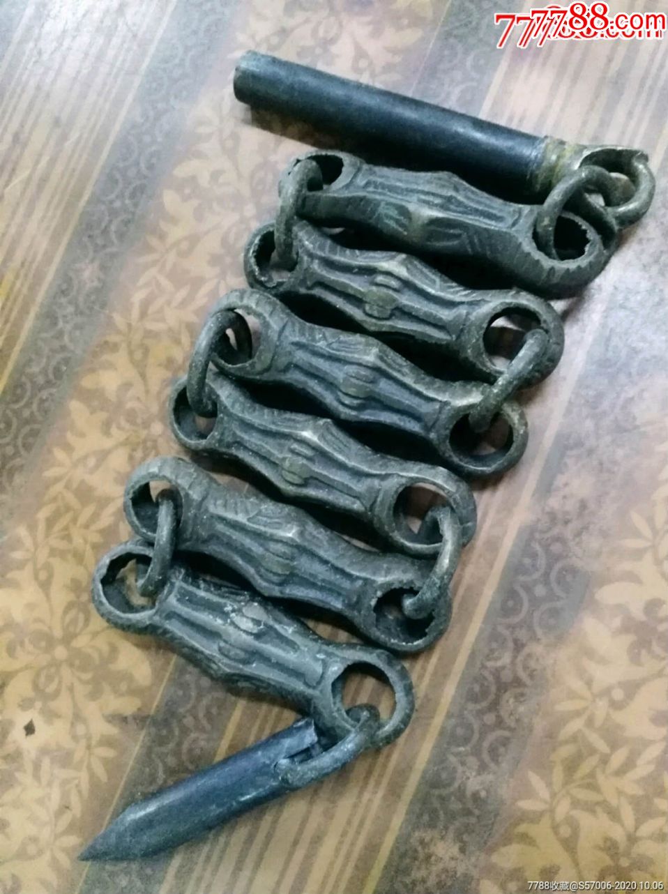 少见老铜七节鞭包快递