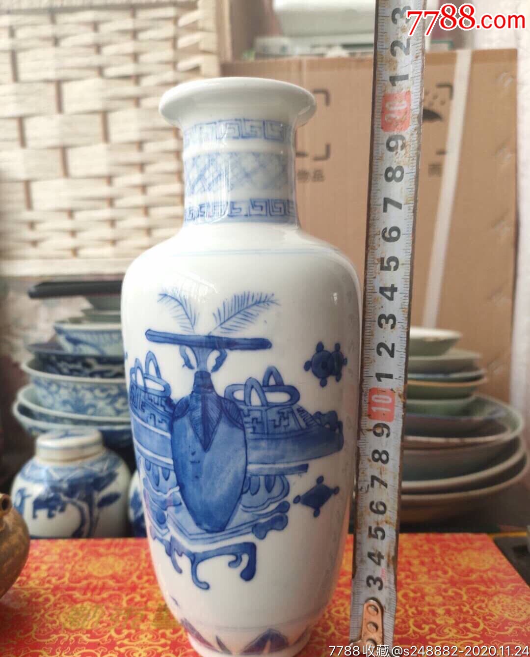 清光绪博古纹棒槌瓶-价格:3580元-se76816288-青花瓷-零售-7788收藏__收藏热线