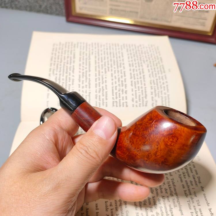 西洋古董georgjensen进口丹麦手工石楠木烟丝斗男友父亲节礼物-烟斗