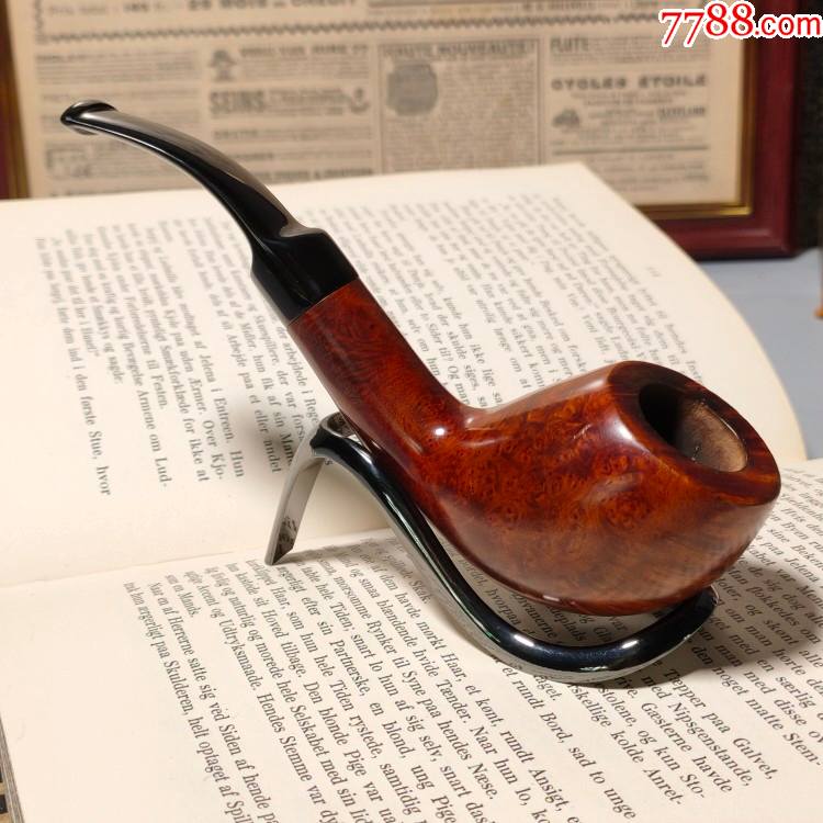西洋古董georgjensen进口丹麦手工石楠木烟丝斗男友父亲节礼物-烟斗