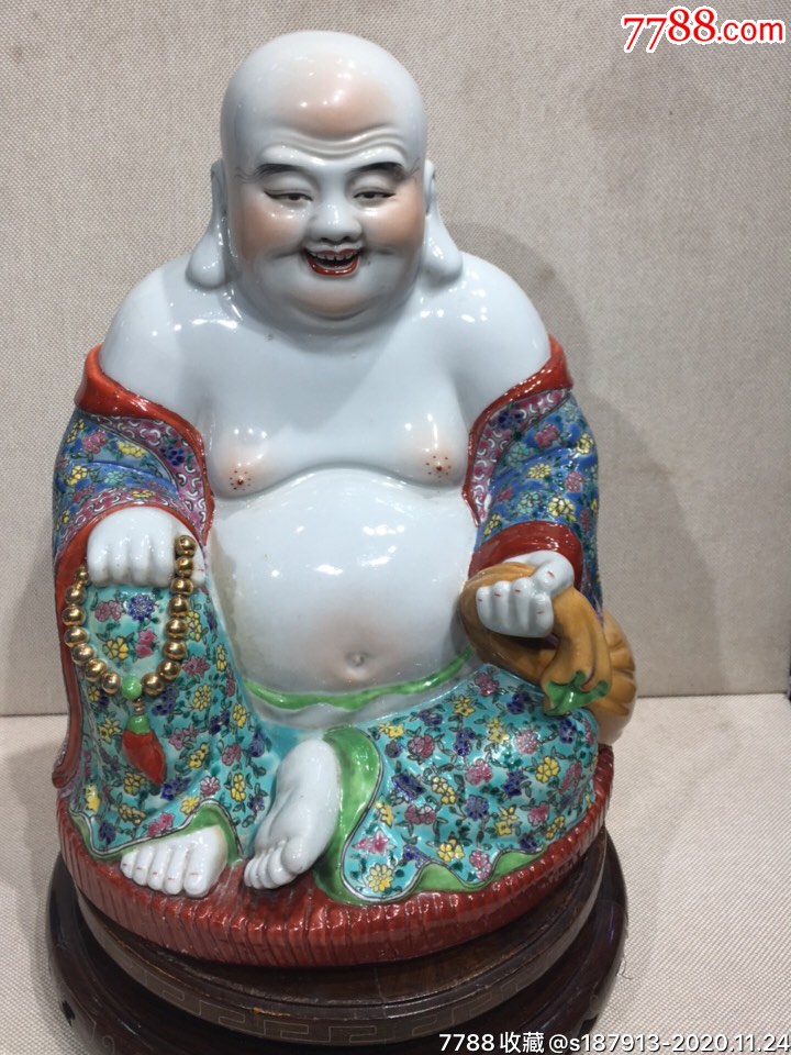 民国时期名家作品雕刻作品,布袋和尚